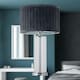 image 7 of Set of 2 Aura - Chrome Table Lamps with Grey Pleated Velvet Shades Chrome | Grey