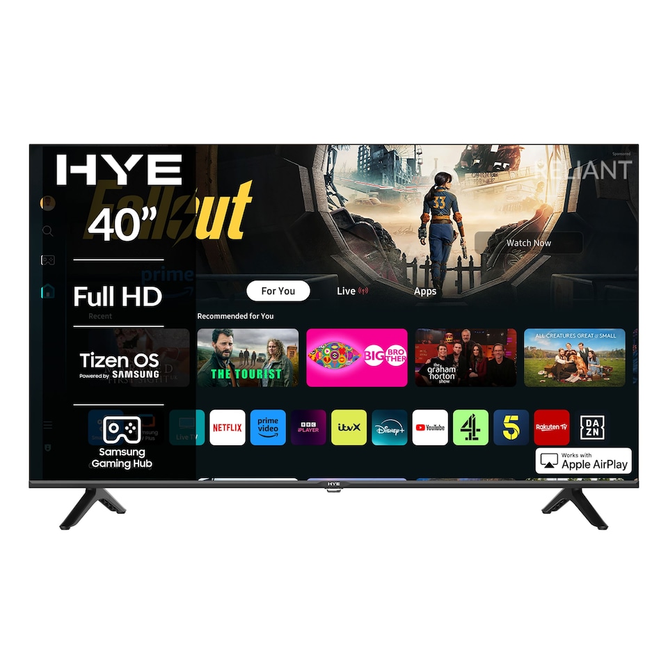 image 1 of HYE 40" Inch Full HD 2K Tizen OS WiFi Frameless Smart TV - 40FHDS1008