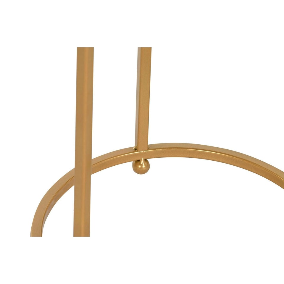 image 1 of Set of 2 tables Home ESPRIT Golden Metal Marble 40 x 40 x 64 cm