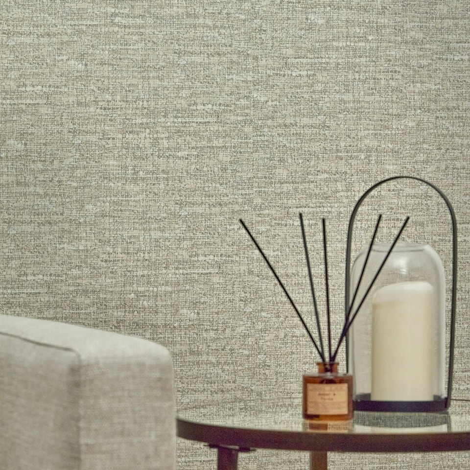 image 1 of Loom Luxe Wallpaper in Warm Neutral Tones Multi