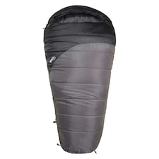 Mountain Warehouse Summit Sleeping Bag Adult Mummy Camping Hiking Winter Warm Right Handed Zip - Regular length (200cm) Grey