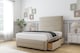 image 3 of Sloomy Monaco Almond Coniston Divan Bed With Mattress 2 Drawers Right Side With 54" Floor Standing Headboard & 12" Matching Footboard 4'6 Double | Cream | Almond | Double | 1