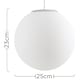 image 4 of ValueLights Metropolis Silver Globe Ceiling Pendant Shade & Bulb
