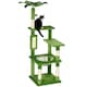 image 1 of PawHut 142cm Cat Tree with Scratch Posts Hammock Platforms Toy Balls, Green