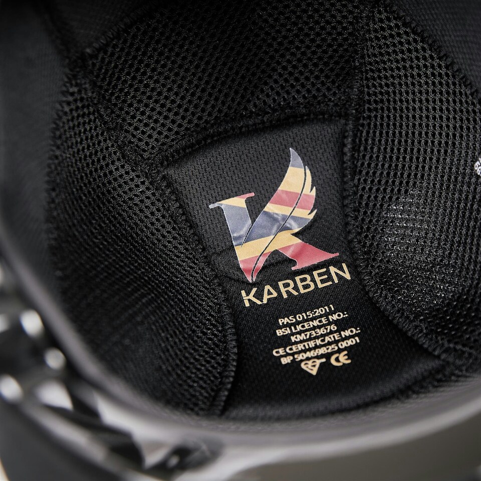 image 1 of Shires Karben Avena Riding Hat - Adult Black | Size: 56-58cm
Colour: Black