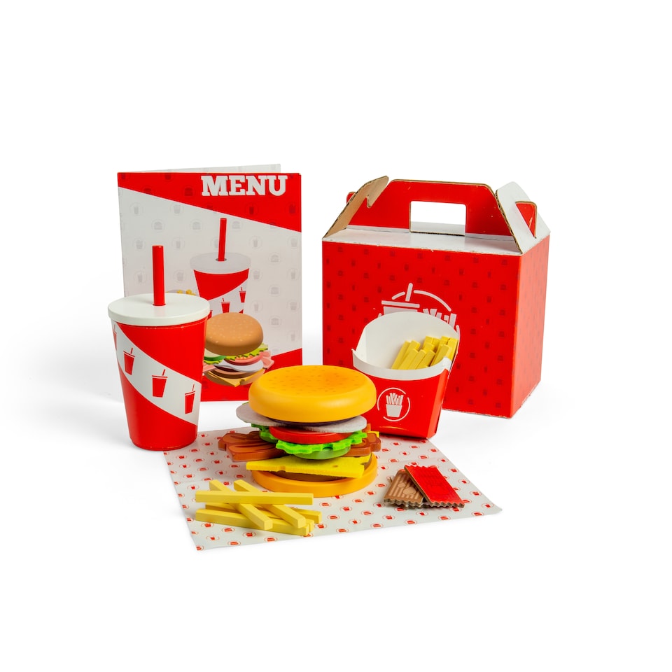image 1 of Burger and Fries Set