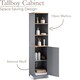 image 2 of Christow Bathroom Shelf Cabinet Grey Bamboo Freestanding Tallboy Storage Unit