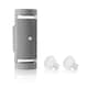 image 3 of Auraglow PIR Motion Sensor Double Up & Down Wall Light - FLORENCE | Silver | Light Grey/Cool White