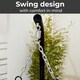 image 2 of Neo Grey Garden Swing Hanging Egg Chair With Cushions