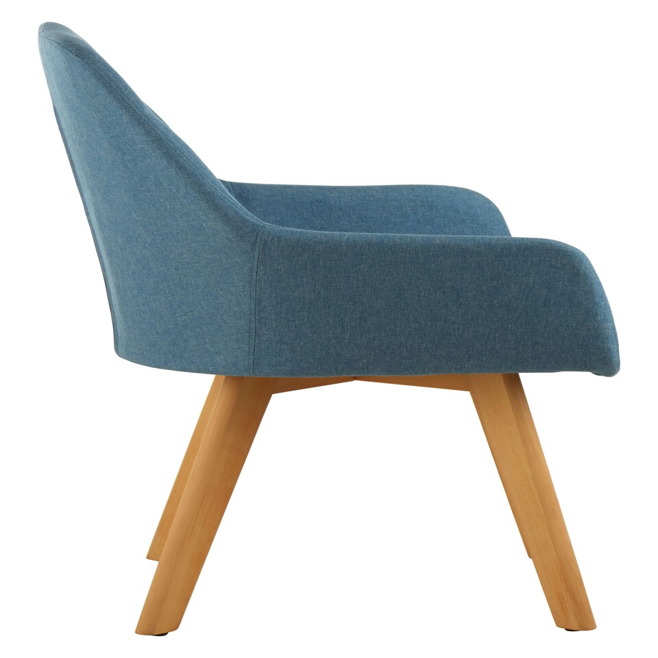 image 1 of Interiors by Premier Blue Leisure Chair, Effortless Cleaning Lounge Chair, Space-Saving Armchair, Comfortable Lobby Chair