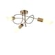 image 1 of Patras Antique Brass 3 Light Semi Flush Ceiling Light