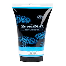 Speedball Water-Soluble Block Ink, Fluorescent Blue, 5oz