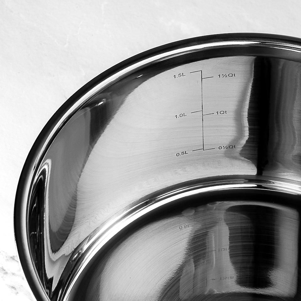 image 1 of ProChef 16cm Stainless Steel Saucepan with Glass Lid Induction & Oven Safe Silver
