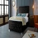 image 2 of Gelson Plush Black King Bed Frame - Black