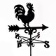 image 1 of Traditional Cockerel Weathervane - Steel - L39 x W39 x H93 cm - Black