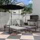 image 3 of Set of 2 Malibu Rattan Sun Loungers - Grey