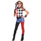 image 1 of DC Super Hero Girls Childrens/Kids Deluxe Harley Quinn Costume - Red/Black/White - L L