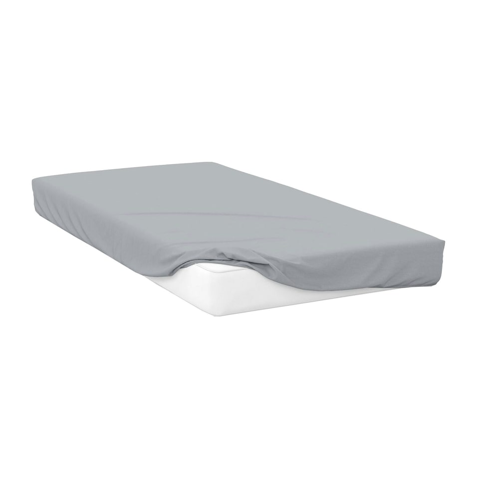 image 1 of Belledorm Cotton Extra Deep Fitted Sheet - Cloud Grey - Double