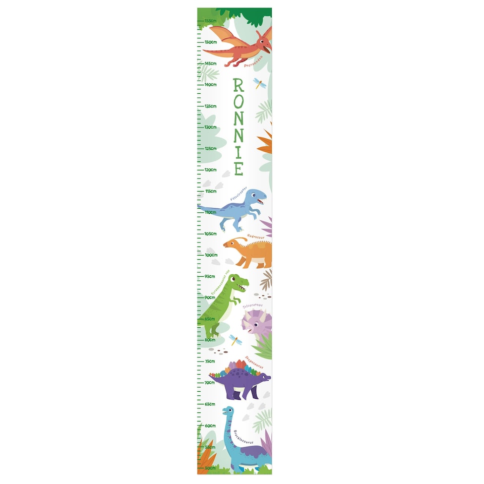 image 1 of Personalised Dinosaur Height Chart
