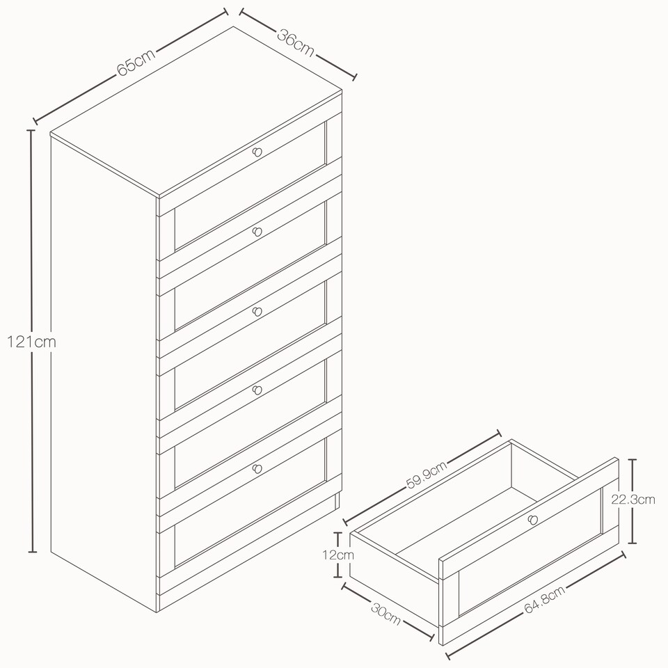 image 1 of Vida Designs Altino 3 Piece Bedroom Set (2 Drawer Bedside, 5 Drawer Chest, 3 Door 2 Drawer Mirrored Wardrobe), Grey