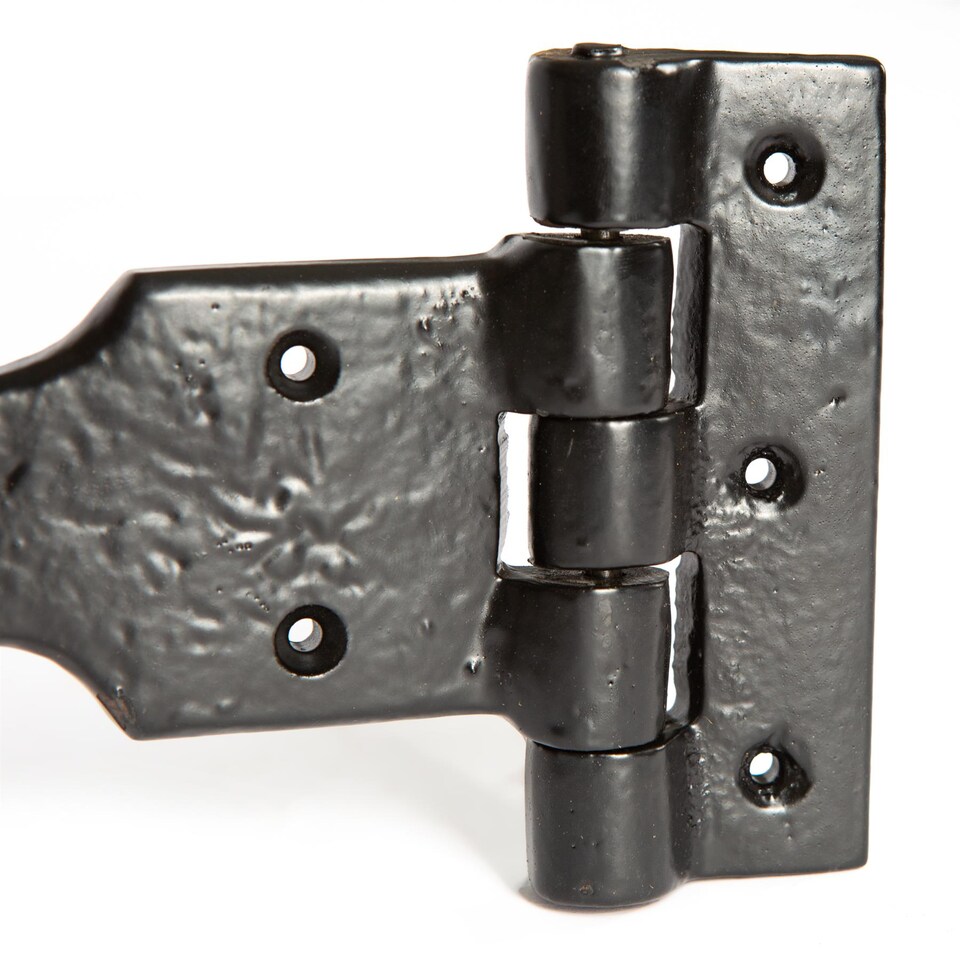 image 1 of Hammer & Tongs Fleur De Lis T-Hinge - W310mm - Black | Black | Black
