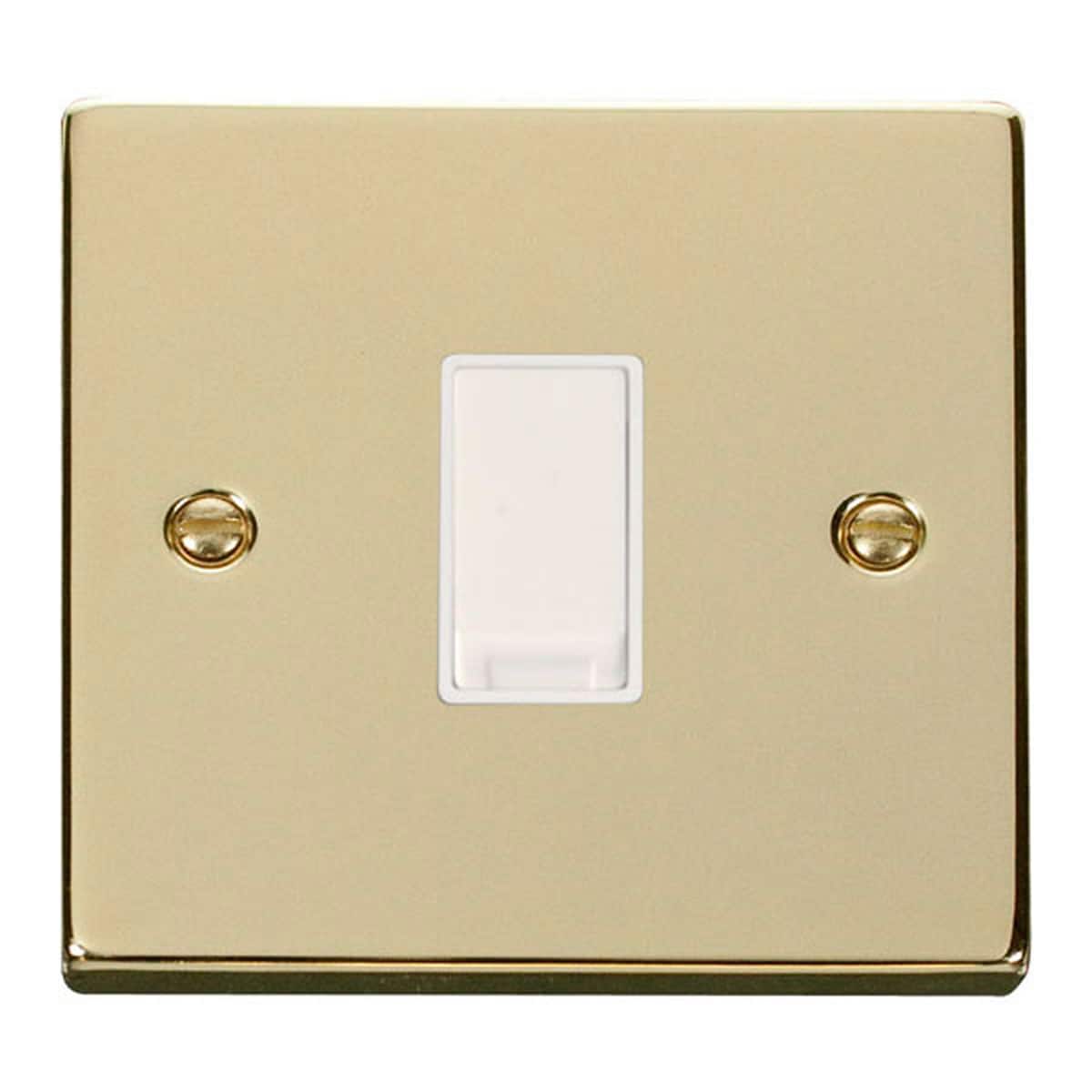 SE HOME Polished Brass 10A 1 Gang Intermediate Light Switch Gold Polished Brass
