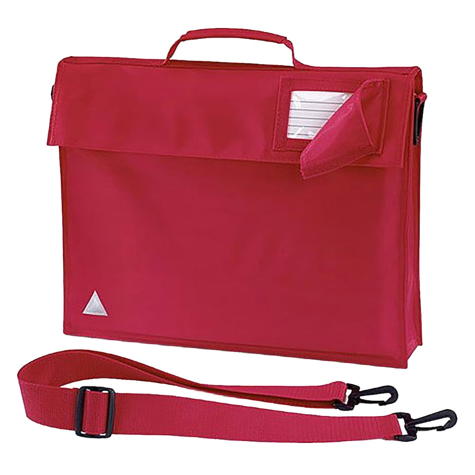 image 1 of Quadra Junior Book Bag With Strap - Bright Red - One Size