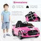image 2 of COSTWAY Kids Car Licensed Ford Mustang Shelby GT500 Pink