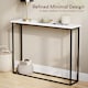 image 5 of Vida Designs Console Table With Metal Leg, White & Black | Black | White & Black