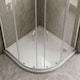 image 3 of Balterley Premium Slip Resistant Shower Tray, Left Hand Offset Quadrant, Easy Clean Anti-Slip Stone Resin - by Balterley | White | European White | 1