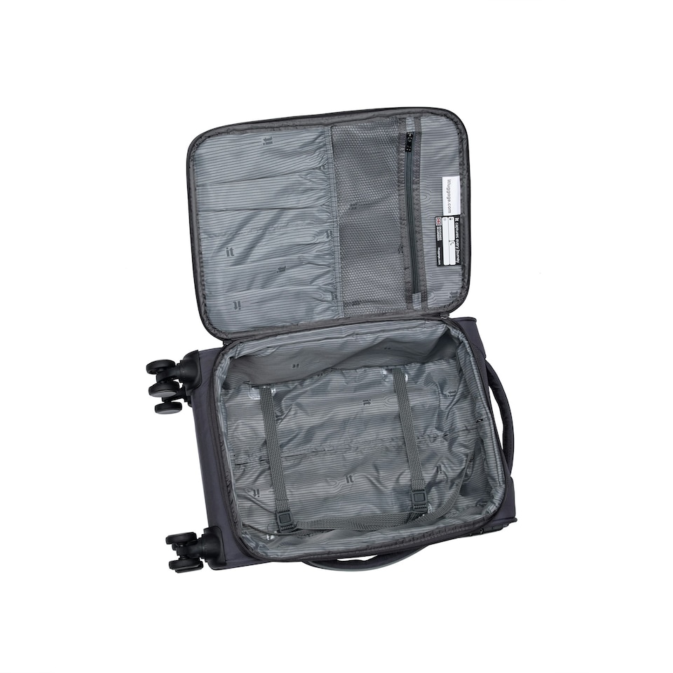 image 1 of IT Luggage Teleported Warm Charcoal Expandable Cabin Suitcase with TSA Lock Grey | Cabin Bag