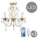 image 2 of ValueLights Odelia Painted Gold Chandelier and E14 Candle LED 4W Warm White 3000K Bulb | Gold