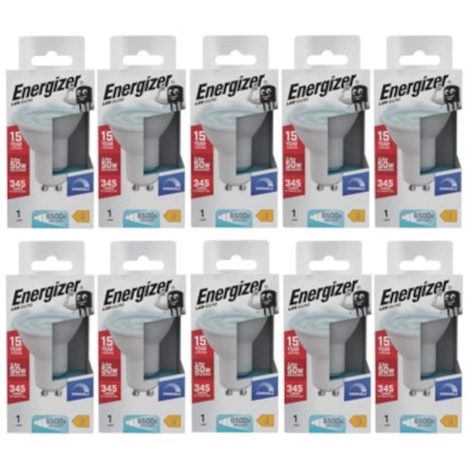 image 1 of Energizer LED GU10 345lm 3.6W 6500K (Daylight) Dimmable Light Bulb - Pack of 10