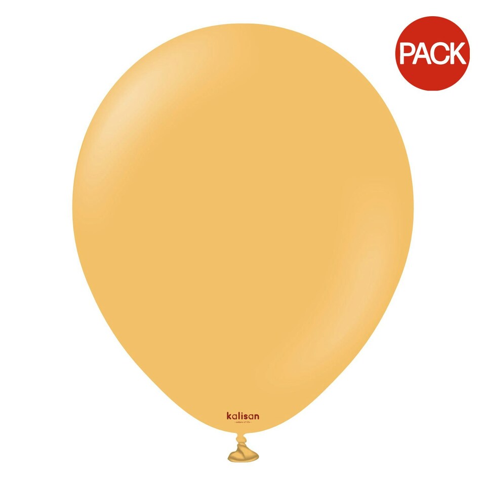 Kalisan Latex Standard Balloon (Pack of 100) - Peach - One Size