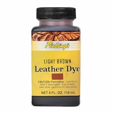 Fiebing's Leather Dye - Professional Alcohol-Based Colour Dyes 4oz | Brown | Light Brown