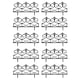 image 1 of Fleur de Lys Black Plastic Garden Lawn Edging (60cm x 32cm) - 20 Panels