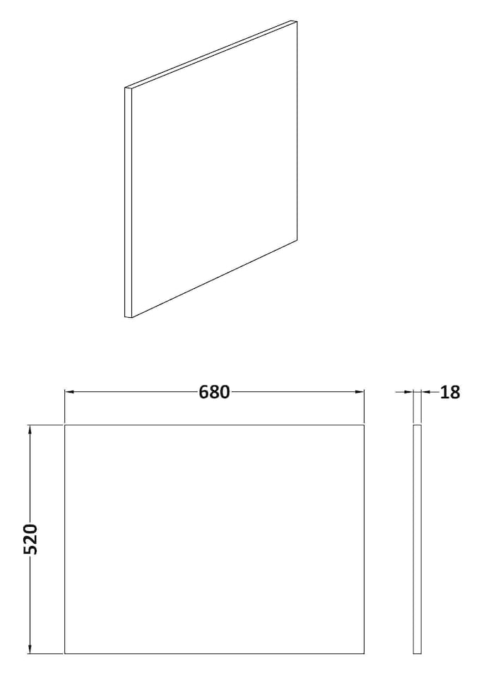 image 1 of Square MFC Reversible Shower Bath Woodgrain Solace Oak 700mm | Brown | Grey Vicenza Oak | 1