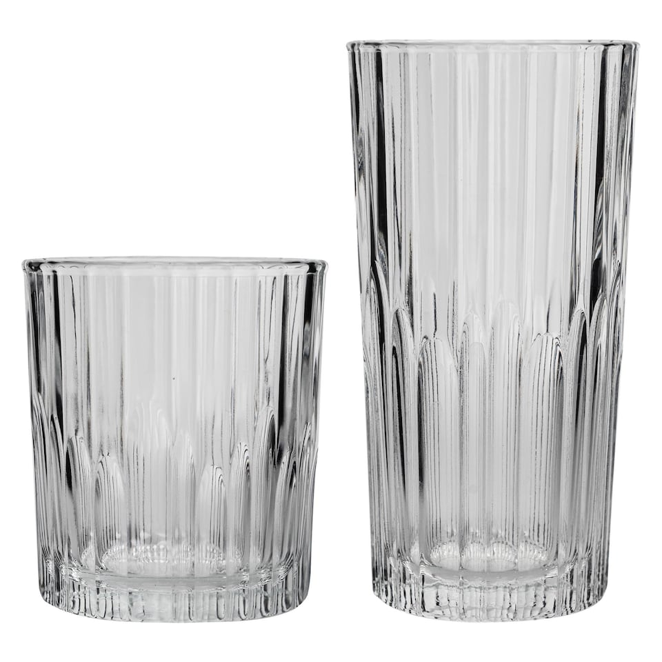image 1 of Duralex 12 Piece Manhattan Vintage Glassware Set | Clear | Clear