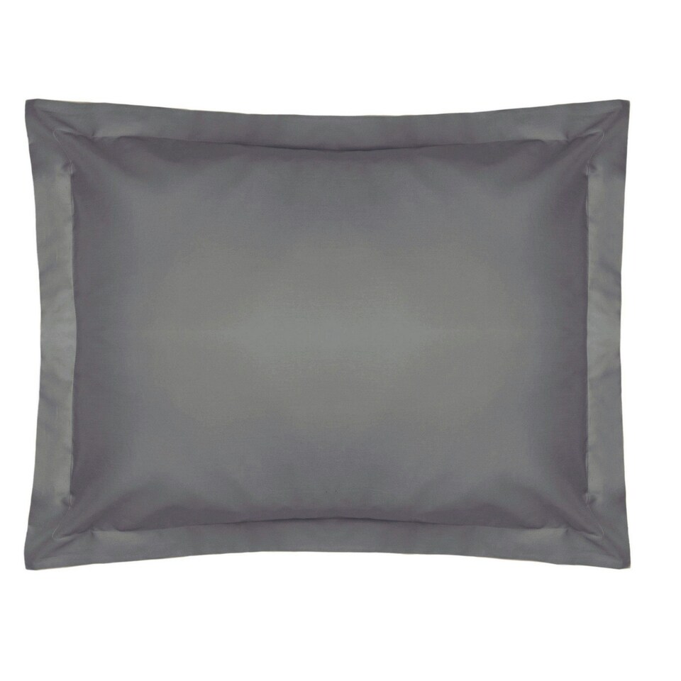 Belledorm Easycare Percale Oxford Pillowcase - Grey - One Size