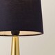 image 4 of ValueLights Teardrop Pair Gold Touch Table Lamps Navy Shade | Blue