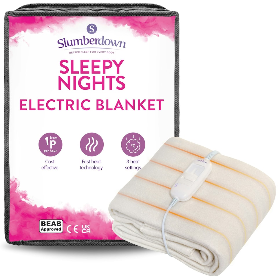 image 1 of Slumberdown Sleepy Nights Electric Blanket, King | White