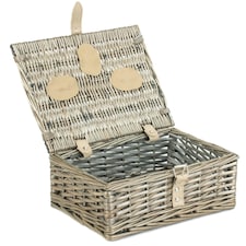 Wicker 30cm Antique Wash Split Willow Basket Brown | Brown | One Size