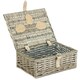 image 1 of Wicker 30cm Antique Wash Split Willow Basket Brown | Brown | One Size