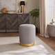 image 5 of Esme Velvet Pleated Storage Stool | Grey | Grey | One Size