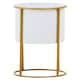 image 1 of Interiors by Premier Stylish And Functional Large Black And Gold Floor Standing Planter, Sleek And Sturdy Outdoor Garden Pots White