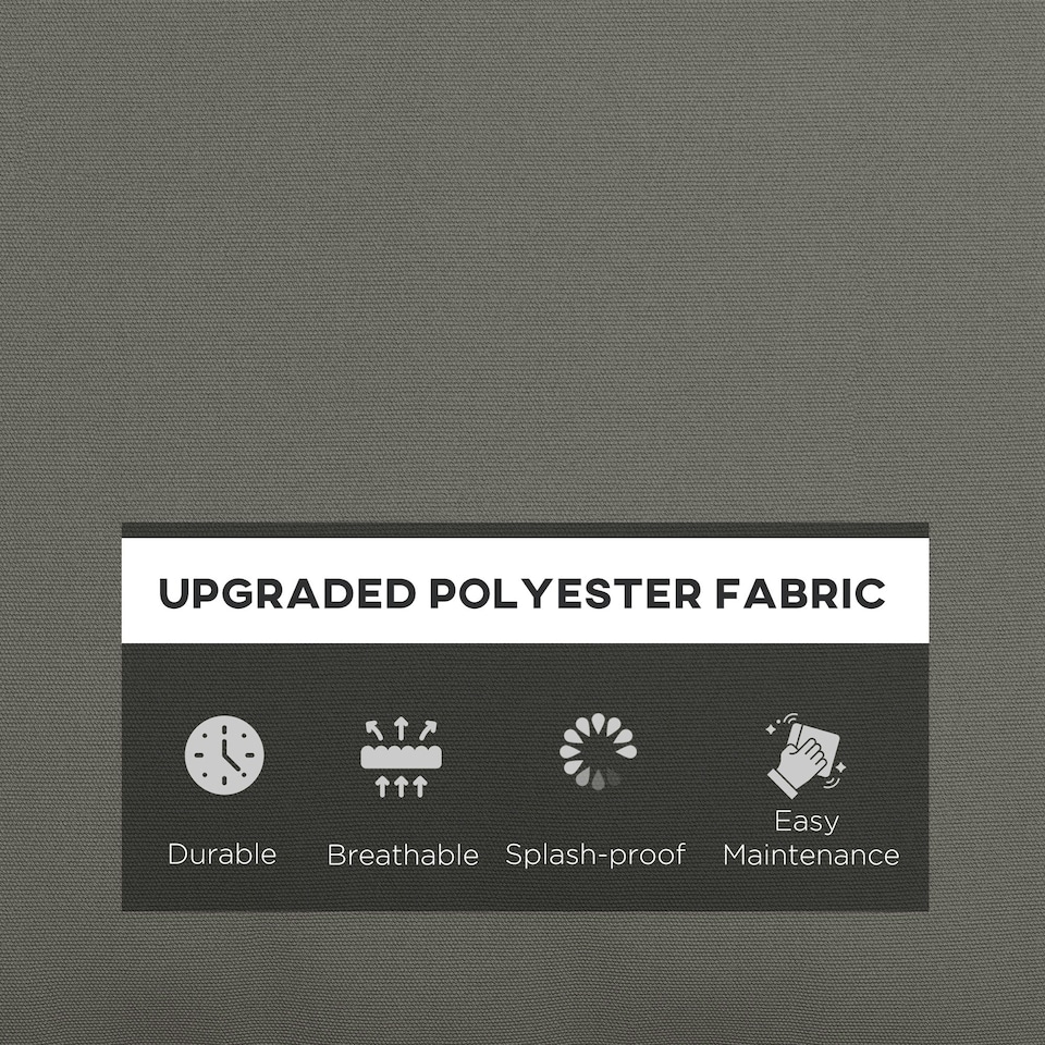 image 1 of Outsunny 3PCs Rattan Garden Seat Cushions Pads for Patio Furniture, Grey Grey | Grey | 7 PCs