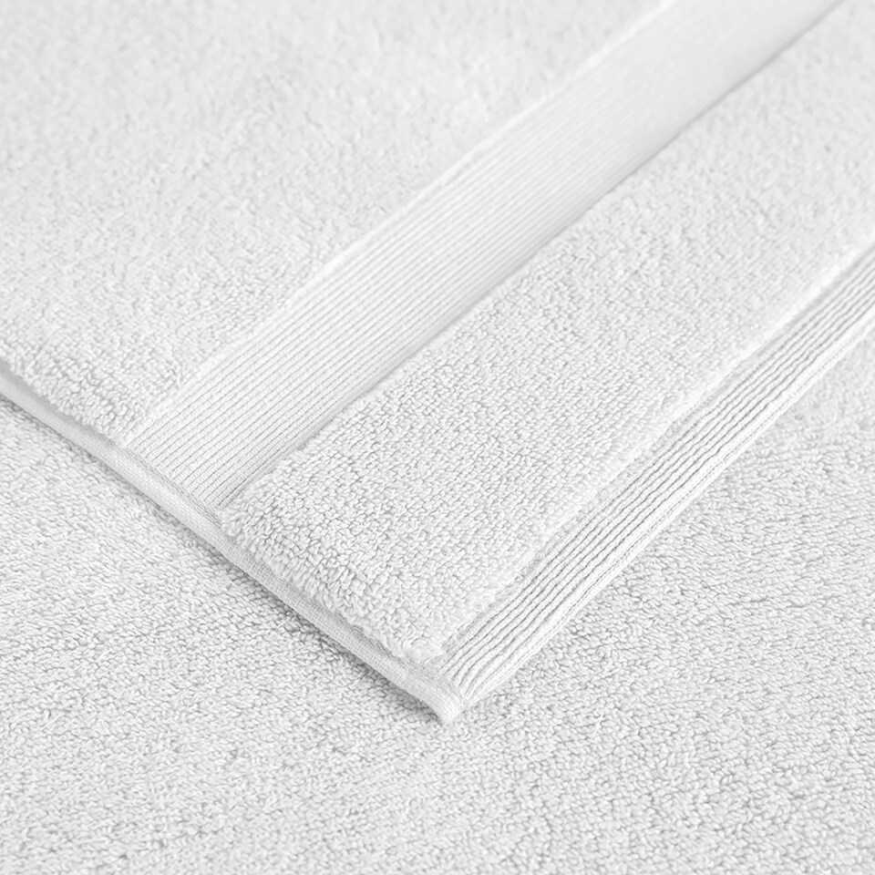 image 1 of 100% Cotton White Hand Towels (Pack of 4) White | Hand towel