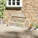 image 2 of Outsunny Wooden Cold Frame Greenhouse Garden Polycarbonate Grow House, Natural