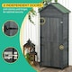 image 5 of Outsunny Wooden Garden Shed Outdoor Shelves Utility Tool Storage Cabinet Grey