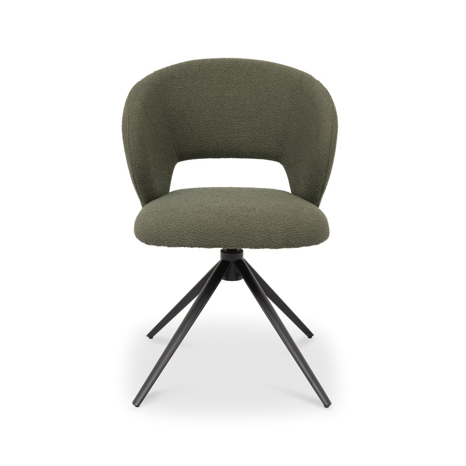 image 1 of Bentley Designs - Stella - Swivel Chair in Green Boucle Fabric (Single)